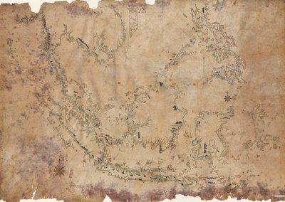 Early 19th-century Chart of the East Indian Archipelago in Buginese by Anonymous